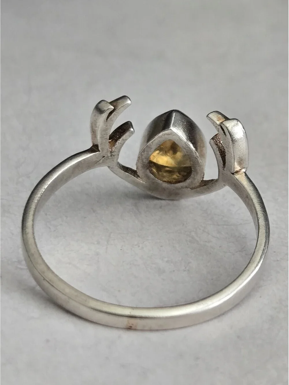 Unique Hand-Crafted Vintage Sterling Silver Deer Antler Ring - Size 7.75